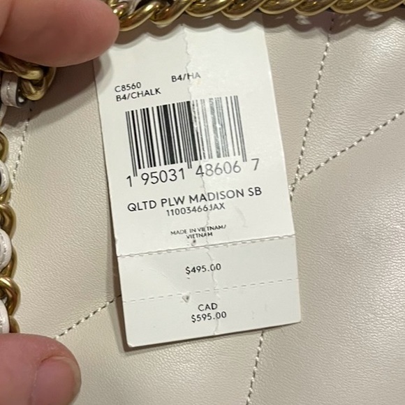 Coach NWT Chalk Quilted Madison Pillow Shoulder Bag - Picture 16 of 16